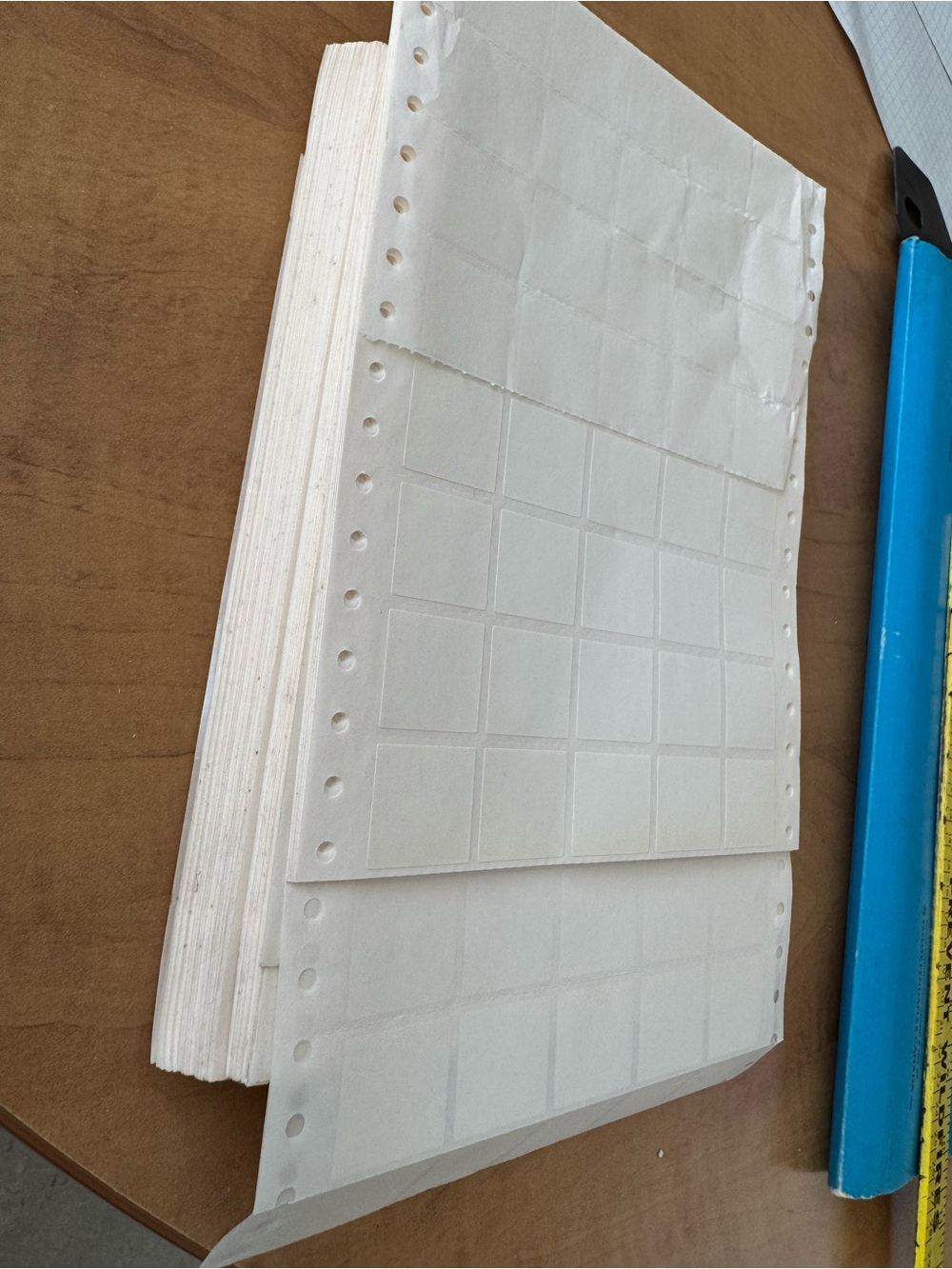 White Adhesive Labels 1” x 1” square